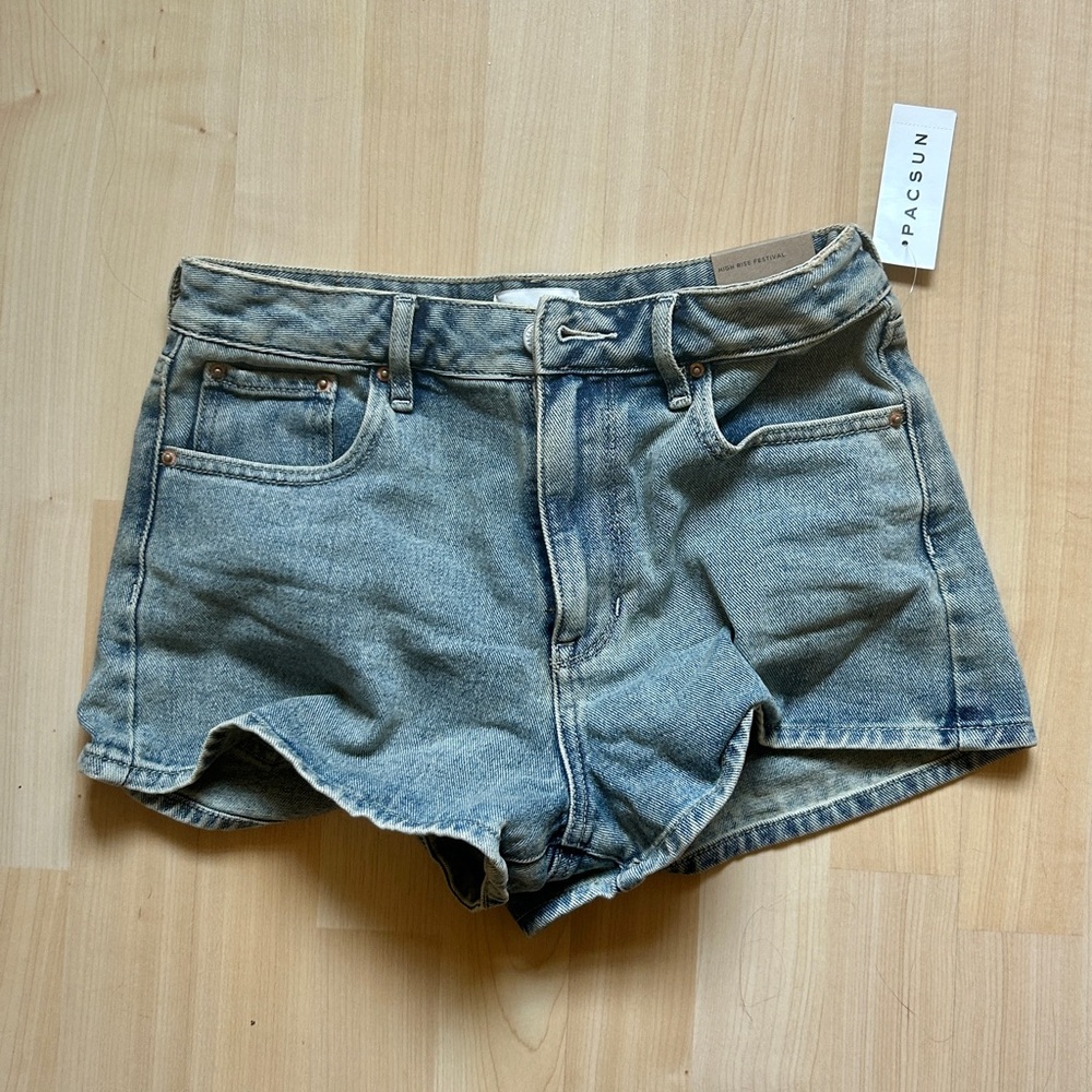 pacsun high rise jean shorts